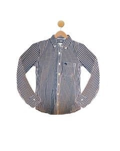 Girls Plaid Button Shirt