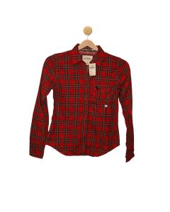 Girls Red Plaid Shirt