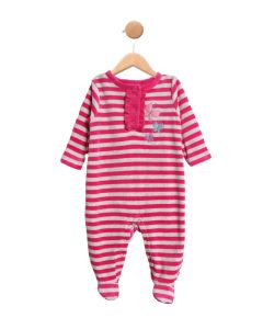 Newborn Girls Footed Layette Sleeper Set