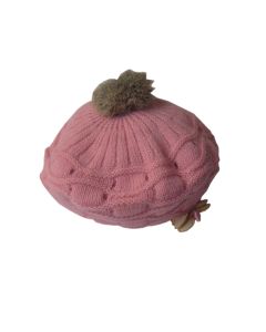 Girls Pink Winter Wool Hat