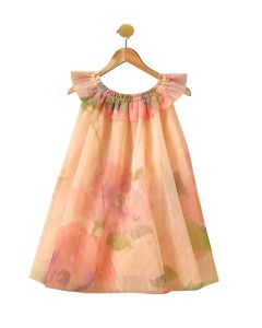 Girls Garden Party Chiffon Floral Dress