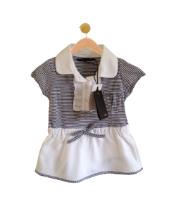 Baby Girl's Blue & White Stripe Dress