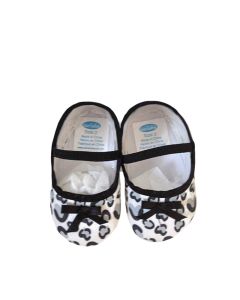 Baby Girl Black & White Leopard Print Shoe