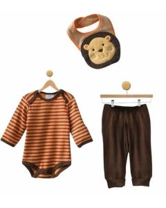 Three Piece Bodysuit Pants & Bib Outfit