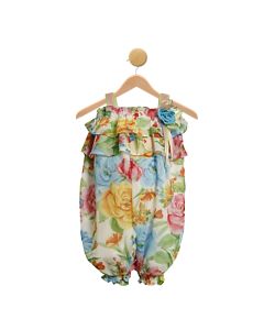 Girls Floral Romper Pants