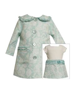 Aqua Dress & Coat Set