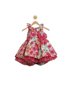 Baby Girl's Fuschia Floral Dress