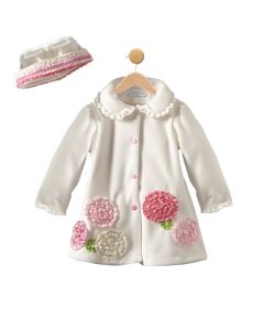 Ruffled Baby Girls Coat and Hat