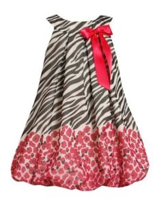 Zebra & Floral Print Bubble Dress