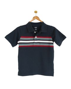 Boys Chest Stripe Polo Shirt Size