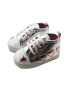 Baby Girl Argent love Toddler shoes