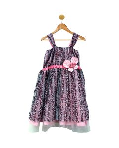 Hearts Gone Wild Fuchsia Leopard Ruffle Dress