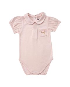 Baby Dior Short-Sleeve Ruffled Onesie