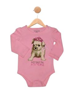 Infant Girls Long Sleeve Pink Onesie