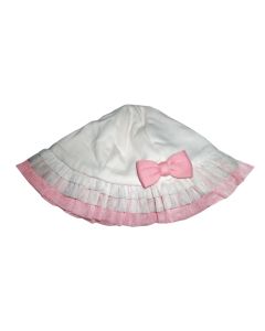 Baby Pink & white Ruffle Hat