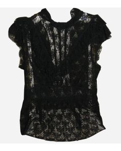 Black Knit Lace Shirt