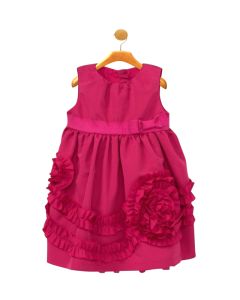 Girls Swirled Ruffle Dress