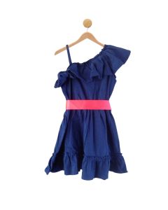 One Shoulder Belted Dress