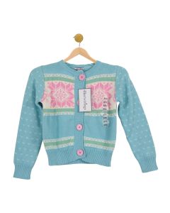 Girls Blue Sweater Cardigan