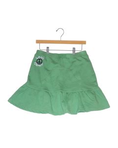 Green Ruffled Hem Skirt