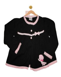 Black Poodle Cardigan Sweater