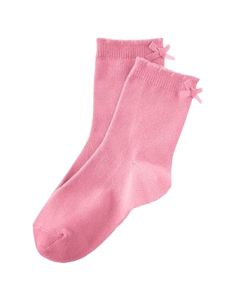 Infant Girls Pink Bow Socks