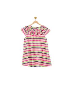 Ruffle Pink Stripe Dress