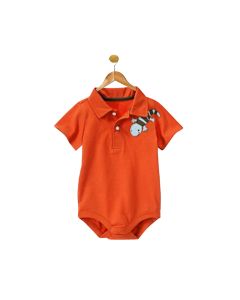 Baby Boy Orange Lizard Onesie