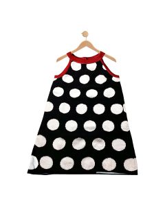 Black & white Polka Dots Sleeveless Dress