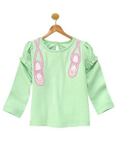 Girl Ballerina Appliqued Shirt