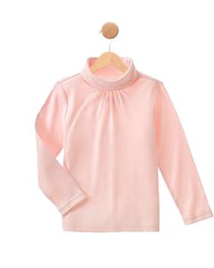 Girls Pink Turtleneck Tee Top