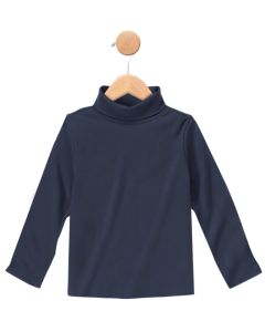 Navy Turtleneck Top