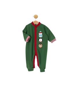 Newborn Holiday Christmas Green One Piece