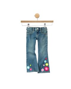 Smart And Sweet Flower Button Jeans