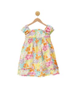 Smocked Floral Dress and Headband Set