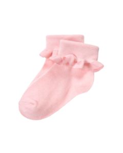 Tulip Garden Pair Pink Ruffle Socks