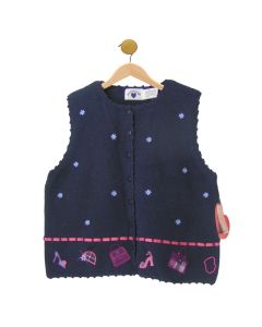 Girls Navy Blue Sweater Vest