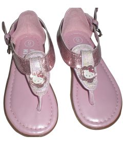 Tot Girl Pink Thong Glittery Sandal