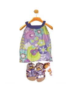 Floral Dress & Dora the Explorer Sandals