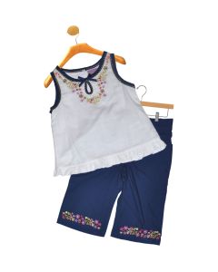 Kids Little Girls Shirt Capri Pants Outfit Set