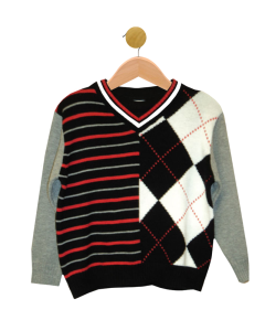 Red/Black/White Argyle Sweater