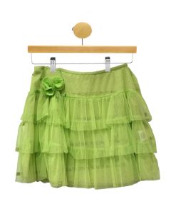 Mack Neon Green Ruffle Skirt Coverup