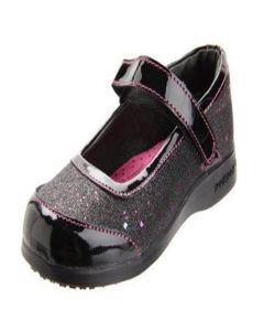 PediPed mary jane black glitter shoes