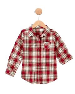 Penguin Chalet Red Plaid Top