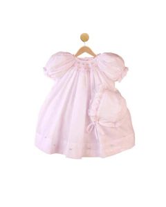 Pink Multi Smocked Bishop Baby Dress