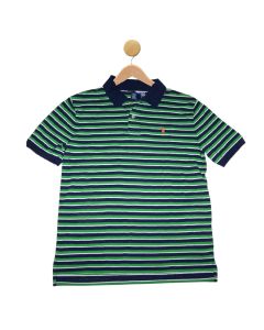 Green Striped Polo Shirt