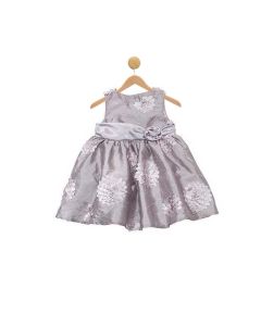 Rare Editions Girls Silver Party Dress