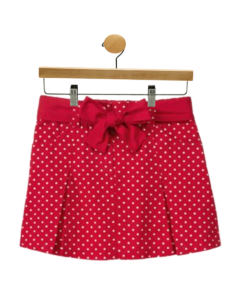 Red with White Polka Dot Skirt