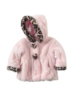 Pink Leopard Soft Coat jacket