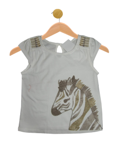 Zebra Top, Gold Tutu & Hair Curlies Set